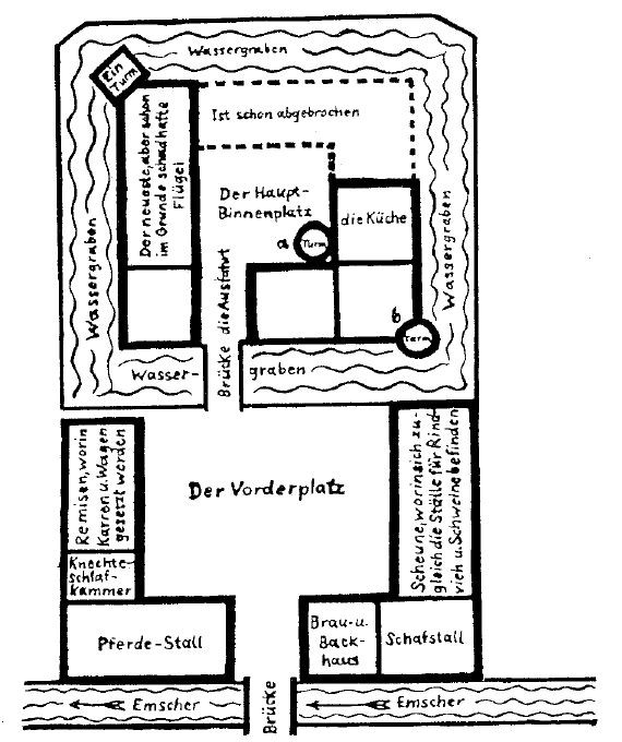Grundriss-Skizze der Anlage