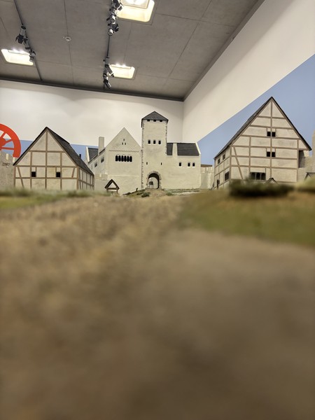 Blick auf das Burgenmodell