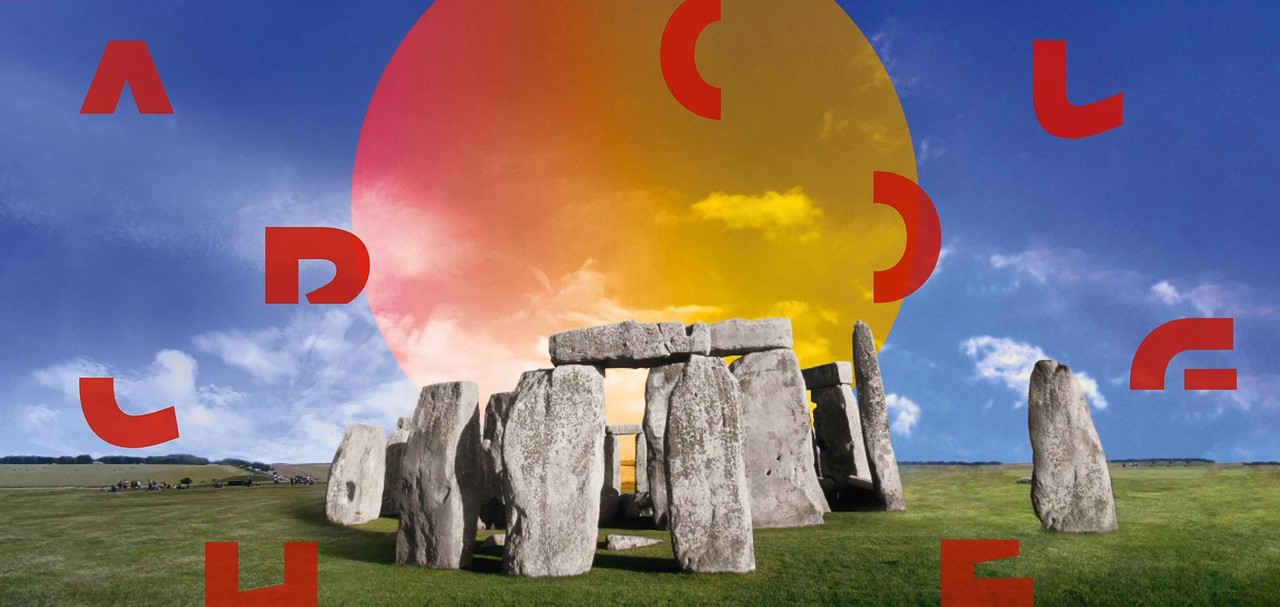 Das noch nicht ganz finalisierte Plakatmotiv mit der aufgehenden Sonne hinter Stonehenge