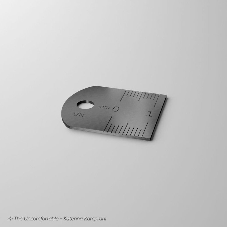 Eine Abbildung von einem kleinen Lineal, welches maximal 1cm messen kann