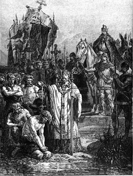 „Christian Conversion of the Saxons“, Alphonse de Neuville (1835-1885)
